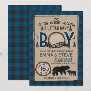 Baby shower Lumberjack Invitation Lumberjack Party