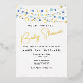 Baby shower lumineux Invitation - Jaune et Vert (Recto)