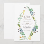 Baby shower lunaire | INVITATION (Devant / Derrière)