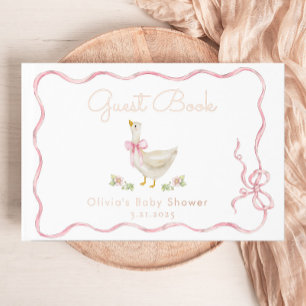 Baby shower lunaire sot oie rose Bow