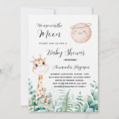 Baby shower maangiraffe eucalyptusbos luxe kaart (Voorkant)