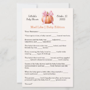 Baby shower Mad Libs Leuke feestactiviteit