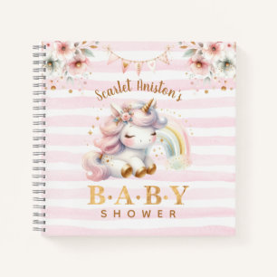 Baby shower Magische Eenhoorn Gastenboek Notitieboek