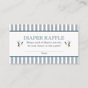 Baby shower Mallard Duck Diaper Raffle Insert Informatiekaartje