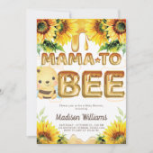 Baby shower Mama à Bee Super Cute Invitation (Devant)
