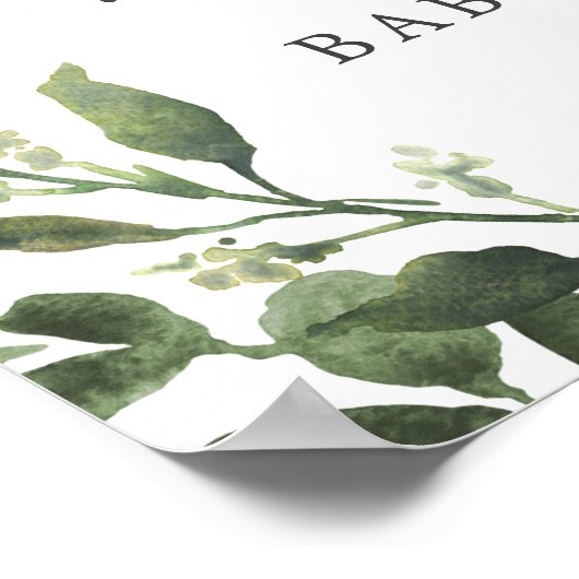 Baby shower maman bébé Sloth Affiche de bienvenue (Coin)