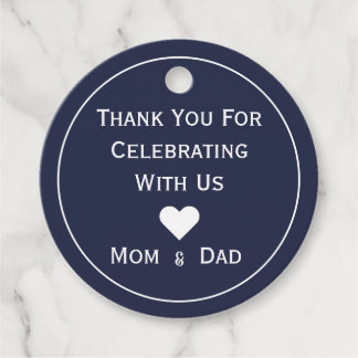 Baby shower Marine en Wit Bedankjes Labels