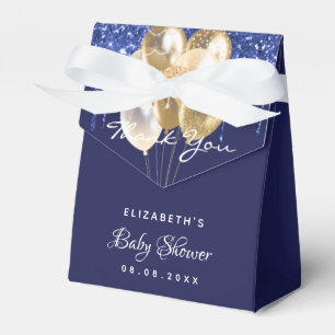 Baby shower marineschuine goudballonnen bedankt bedankdoosjes