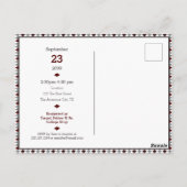 Baby shower Maroon & Grey Blue Argyle Pattern Briefkaart (Achterkant)