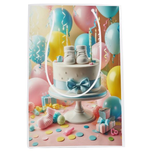Baby shower medium cadeauzakje (Voorkant)