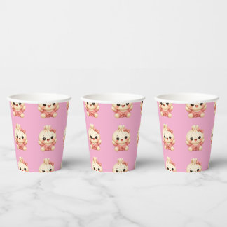 Baby shower Meisje Bao Papieren Bekers