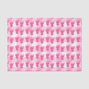 Baby shower meisje, een meisje, voetafdrukken tissuepapier