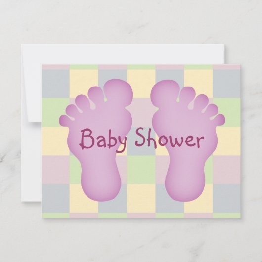 baby shower meisje kaart (Voorkant)