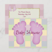 baby shower meisje kaart (Voorkant / Achterkant)