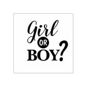 Baby shower meisje of jongen 	rubberstempel (Afrduk)