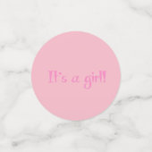 Baby shower meisje thema confetti (Kleine voorkant)