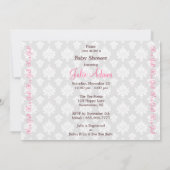 Baby shower: Meisje : Uitnodiging (Achterkant)