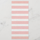 Baby shower Menu Kaart, Blauw, Blush Pink (Achterkant)
