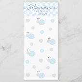 Baby shower Menu "Snips & Snails" (Achterkant)