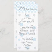 Baby shower Menu "Snips & Snails" (Voorkant / Achterkant)