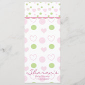 Baby shower menu "Sugar & Spice" (Achterkant)