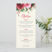 baby shower menukaart Floral (Staand voorkant)