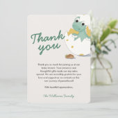 Baby shower Merci bébé Dinosaur Carte de hachage (Debout devant)