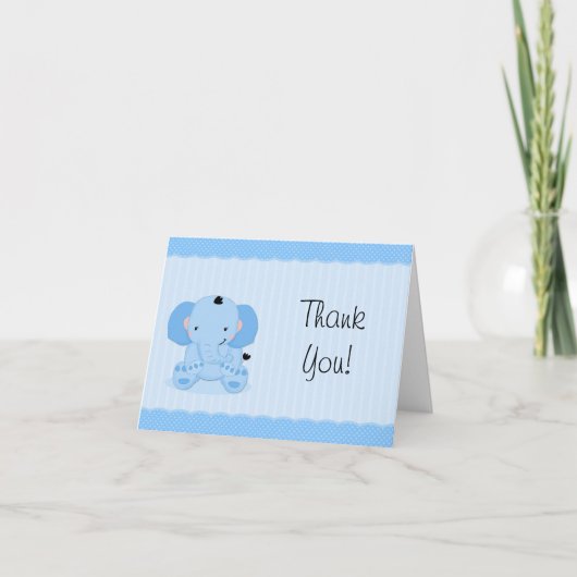 Baby shower Merci Blue Elephant (Devant)