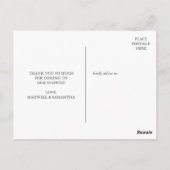 Baby shower Merci Carte postale Citrouille & Fox (Dos)