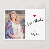 Baby shower merci carte postale photo (Devant)