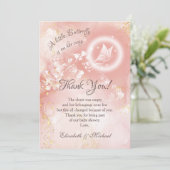 Baby shower Merci d'aquarelle Papillon Apricot (Debout devant)