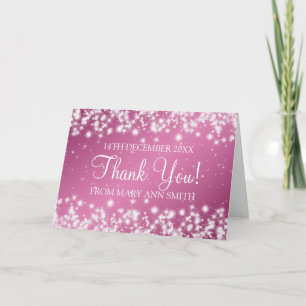 baby shower Merci Hiver Étincelle rose