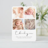 baby shower Merci Photos Faire-part (Debout devant)