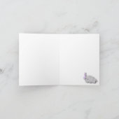 Baby shower Merci violet blanc gris éléphant (Intérieur)