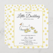 Baby shower Mère Canard et Canards Invitation (Devant / Derrière)