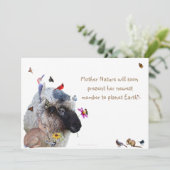 Baby shower Mère Nature : Invitation (Debout devant)