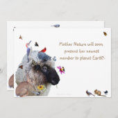 Baby shower Mère Nature : Invitation (Devant / Derrière)