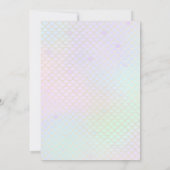 Baby shower Mermaid invitation Lavender Gold Turqu (Dos)