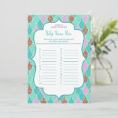Baby shower Mermaid Jeu 5x7 Invitation (Debout devant)