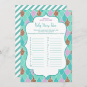 Baby shower Mermaid Jeu 5x7 Invitation (Devant / Derrière)