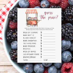 Baby shower met bessen - Raad de prijs! Spel