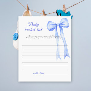 Baby shower met blauwe strik - Emmer met verlangli