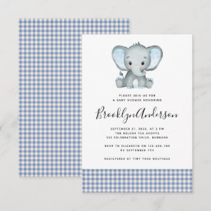Baby shower met blauwe tong kaart