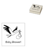 Baby shower met bundel rubberstempel (Gestempeld)
