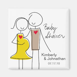 Baby shower met coating Magnet Favors Magneet