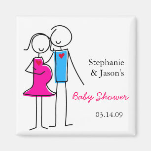 Baby shower met coating Magnet Favors Magneet
