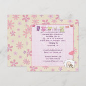 Baby shower met daises kaart (Voorkant / Achterkant)