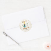 Baby shower met flessen ronde sticker (Envelop)