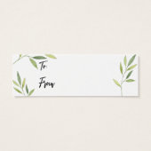 Baby shower met groene vulling Mini Gift Kaart (Achterkant)