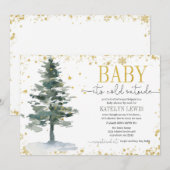 Baby shower met kerstbomen per post kaart (Voorkant / Achterkant)